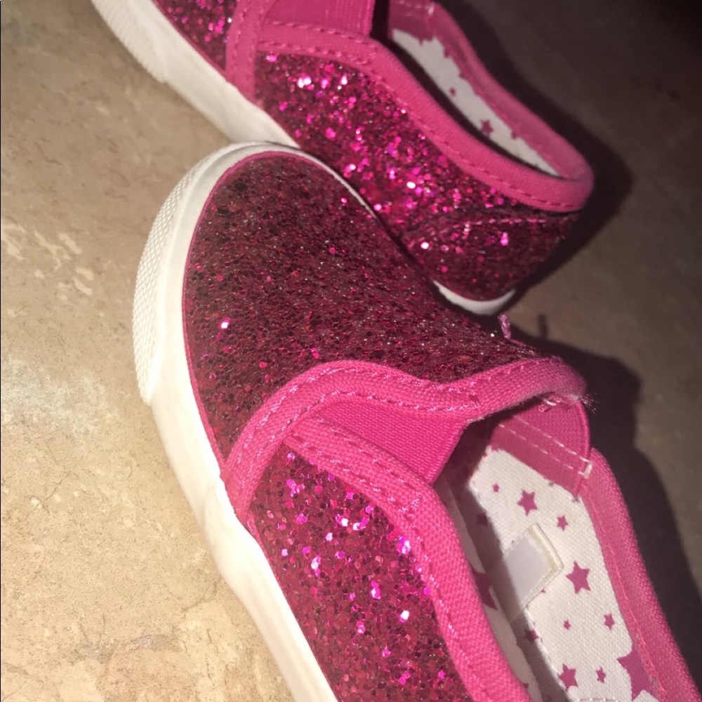 Sparkling Pink Toddler Slide On Shoes..Sz 6